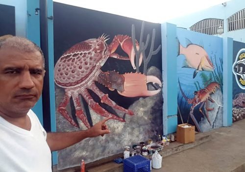 Mural for a fishmonger in Puerto Plata RD in the year 2021